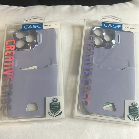 HPHRE for iPhone 14 Pro Max Case with Card Holder and Metal Stand, - Picture 3 of 4